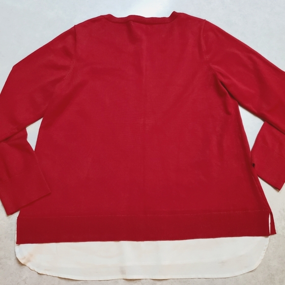 Calvin Klein Red Long Sleeve Sweater - Picture 3 of 9